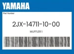 Yamaha Genuine Muffler 2JX-14711-10-00. Fixed Price $379.19.