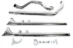 True Dual Header With Fishtails Chrome Fits Harley Davidson V-twin 30-0677. Fixed Price $454.99.