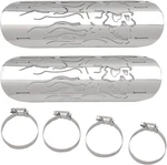 Drag Specialties 1861-0102 Flaming Skull Heat Shield. Fixed Price $103.99.