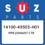 14100-49303-H01 Suzuki Pipe,exhaust Ctr 1410049303H01, New Genuine Oem Part. Fixed Price $463.58.