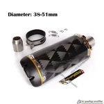 51MM Universal Motorcycle Exhaust System Tips Escape Carbon Fiber Muffler Pipe. Fixed Price $135.66.