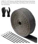 Cycle Performance Exhaust Wrap 2" 25' Natural/metallic Silver Ties. Fixed Price $29.88.