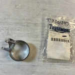New Genuine Triumph Multifitment Exhaust Silencer Chrome Clamp T2201397 T2201695. Fixed Price $9.95.
