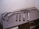 2002-2005 Honda VTX1800R & VTX1800S 2" Santee 'even' Custom Drag Pipes. Fixed Price $299.95.