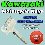 Kawasaki Motorcycle Keys Cut Replacement For Codes A141411-A144444. Fixed Price $11.99.