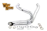 Chrome Wyatt Gatling 2 Into 1 Exhaust Pipe Header Kit Harley Davidson V-twin. Fixed Price $448.21.