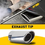 Round Silver Car Pipe Exhaust Tip 2.4" Rear Tail Throat Muffler Oxi Stainless. Fixed Price $16.14.