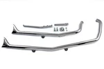 Exhaust Drag Pipe Set Fishtail Chrome For Harley-davidson. Fixed Price $912.99.