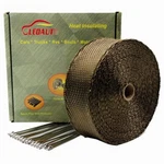 Ledaut 2"X 50' Twill Weave Motorcycle Atv Titanium Exhaust Heat Shield Wrap With. Fixed Price $66.65.