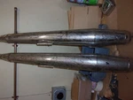 Exhaust Pipe Muffler Triumph 750 T140 Bonneville T150V Trident Used. Fixed Price $10.00.