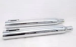 Samson Silver Bullet Shorty Mufflers Harley Touring Removable Tips DS-202020. Fixed Price $250.00.
