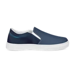 Men's Slip-on Shoes Navy Blue And Grey Comfortable Stylish. Fixed Price $49.99.
