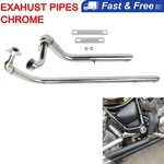 Chrome Exhaust Pipes System W/silencer For Yamaha Virago XV750/1100. Fixed Price $173.95.
