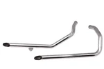 Exhaust Drag Pipe Set Chrome With Black Slash Tips For Harley-davidson. Fixed Price $195.99.