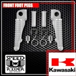 Front Silver Pegs Footrest Set Kawasaki Ninja ZX6R ZX9R ZX10R EX650. Fixed Price $16.90.