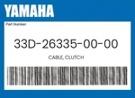 Yamaha Genuine Cable, Clutch 33D-26335-00-00. Fixed Price $52.81.