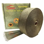 Ledaut 2" 50' Titanium Exhaust Heat Wrap Roll For Motorcycle Fiberglass Hea.... Fixed Price $28.62.