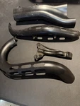 16-17 Harley Dyna Low Rider Oem Black Exhaust Heat Shield Set Header Collector. Fixed Price $50.00.