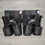 Right+left Carbon Fiber Glossy Tip Shape Double Exit Exhaust Pipe/mufflers. Fixed Price $119.00.