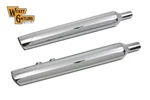 Vtwin Wyatt Gatling Chrome 4" Slash Exhaust Mufflers 1995-2015 Harley Touring. Fixed Price $185.95.