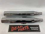 Harley Chrome Blunt Cut Take-off Softail 64900458 Mufflers Exhaust Pipes. Fixed Price $120.00.