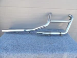 '89 Harley Sportster Exhaust Mufflers Head Pipes W/ Crossover, Heat Shields. Fixed Price $129.00.