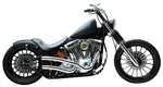 New Santee Chrome Fast Back Exhaust For 1986-2011 Softails By Custom. Fixed Price $430.60.