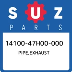 14100-47H00-000 Suzuki Pipe,exhaust 1410047H00000, New Genuine Oem Part. Fixed Price $2355.53.