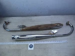 1966 Honda CA160 Touring H21090) Left Right Exhaust Headers Mufflers Pipes Set. Fixed Price $115.00.