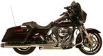New Chrome Rush 7017 Crossover Style Dual 2009-2016 Harley Touring Bagger Trike. Fixed Price $569.99.