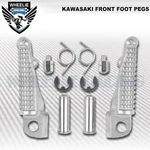 Front Footrest Pegs/main Step Lh+rh Silver Pair Kawasaki Ninja Zx/zr/zzr. Fixed Price $16.70.