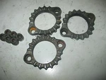 Exhaust Header Pipe Retainers And Mount Nuts 1980 Yamaha XS850 Triple 3J2. Fixed Price $33.99.