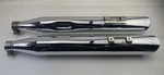 Vance & Hines Twin Slash Round Slip-on Mufflers Chrome 1995-2016 Harley Touring. Fixed Price $289.00.