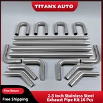 2.5" Od Stainless Mandrel Bend Exhaust Tubing Kit 16PCS T304 Steel Straight Pipe. Fixed Price $156.99.
