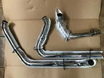 New 46829 Vance & Hines Dual Head Pipes W/ Black Heat Shields For Hd Dressers. Fixed Price $500.00.