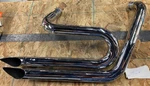 Custom Exhaust Pipes Harley Softail Chopper Flame Cut Tips Santee Snub No. Fixed Price $149.95.