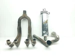 90 91 Honda CBR1000F Hurricane Delkevic Full Exhaust Header Pipe Muffler Damaged. Fixed Price $136.32.