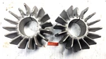 Harley Chopper Exhaust Pipe Large Finned Clamp Set 1 5/8 Triumph Bsa Norton O995. Fixed Price $45.00.