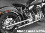 Cycle Shack 2" Slash Cut Drag Pipes Exhaust 08-10 Harley Cross Bones PHD-244SD. Fixed Price $150.00.