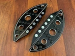 Battistinis C-thru Semi Circular Passenger Floorboards Black For Harley Davidson. Fixed Price $419.99.
