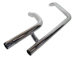 New Old Stock, Fits Harley Davidson Exh Pipe Asm Frt Chrm Shot Part # 65600049. Fixed Price $268.01.