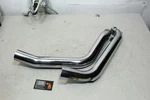 00-06 Harley Softail Oem Header Pipe Set W/ Chrome Heat Shields. Fixed Price $125.00.