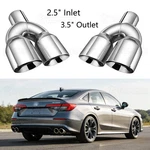Exhaust Pipe 2.5" Inlet 3.5" Dual Outlet Weld Tip For Honda Civic 2022-2024. Fixed Price $86.05.