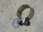 78 Honda CB400T Ii Hawk Rh Right Hand Side Exhaust Header Pipe Clamp. Fixed Price $26.24.