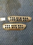 1970 Honda Scrambler Upper And Lower Muffler Heat Shields Oem. Fixed Price $42.00.