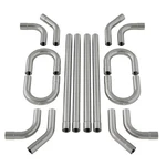 16PCS 2.5"OD Diy Custom Exhaust Tubing Mandrel Pipe Straight U-bend Kit. Fixed Price $127.99.