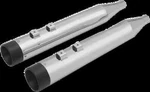Chrome 4" Slip Ons Mufflers Set Black End Caps Harley Tri Glide Ultra 09-16. Fixed Price $567.11.