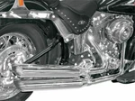 Cycle Shack 1984 99 Softail 4" Oval Throaty Sound Mufflers Chrome #MOV-434. Fixed Price $189.99.