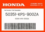 Honda Genuine 50351-KPS-900ZA. Fixed Price $36.88.