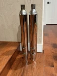 Harley Davidson 65538-95A 65539-95A Slip Muffler Chrome Set Genuine. Fixed Price $50.00.